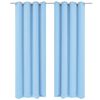 vidaXL Rideau avec &oelig;illets m&eacute;talliques 2 pcs 135 x 175 cm Turquoise