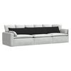vidaXL Coussins de canap&eacute; 2 pcs Noir 200 x 40 cm tissu