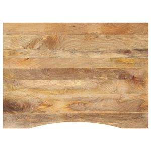 vidaXL Dessus de bureau avec courbe 100x80x2,5 cm manguier massif brut