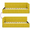 vidaXL Cadre de lit d'angle Jaune 100 cm x 200 cm Velours