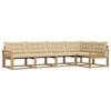 vidaXL Ensemble de canap&eacute;s d'ext&eacute;rieur 5 pcs Blanc et Beige