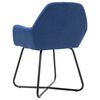 vidaXL Chaises &agrave; manger lot de 4 bleu tissu