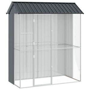 vidaXL Cage pour oiseaux Anthracite 215 x 110 x 247 cm Acier galvanisé