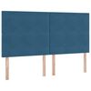 vidaXL Lit de Rangement avec matelas Bleu fonc&eacute; 200 x 200 cm Velours