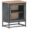 vidaXL Table de chevet Gris 40x30x50 cm Bois d'acacia massif