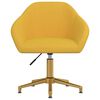 vidaXL Chaises pivotantes &agrave; manger lot de 6 jaune velours