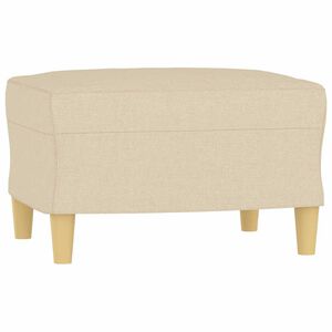 vidaXL Repose-pied Cr&egrave;me 60x50x41 cm Tissu