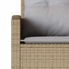 vidaXL Canap&eacute;s en forme de L avec coussins beige r&eacute;sine tress&eacute;e