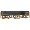 vidaXL Ensemble de canap&eacute;s d'ext&eacute;rieur 9 pc Naturel et Anthracite