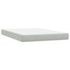vidaXL Sommier &agrave; lattes de lit et matelas gris clair 160x220cm velours