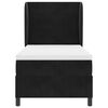 vidaXL Lit &agrave; ressorts avec matelas Noir 200 x 100 cm Polyester