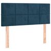 vidaXL Sommier &agrave; lattes de lit et matelas et LED Bleu fonc&eacute; 90x200 cm