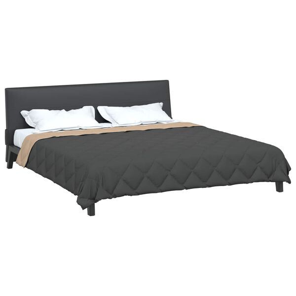 vidaXL Duvet complet toute l'ann&eacute;e Anthracite et Taupe 220 x 240 cm