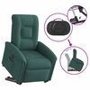 vidaXL Fauteuil inclinable &eacute;lectrique vert fonc&eacute; tissu