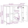 vidaXL Buffet Ch&ecirc;ne noir 90 x 34 x 80 cm Bois d'ing&eacute;nierie