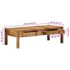 vidaXL Table basse Marron 110 x 55 x 35 cm Bois massif de récupération
