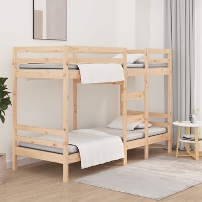 vidaXL Lit superposé sans matelas 90x200 cm bois de pin massif