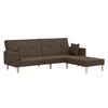 vidaXL Canap&eacute;-lit &agrave; 2 places avec repose-pied Taupe Tissu