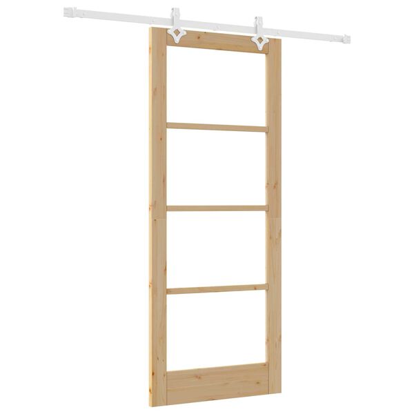 vidaXL Porte coulissante Naturel 83 x 202 cm