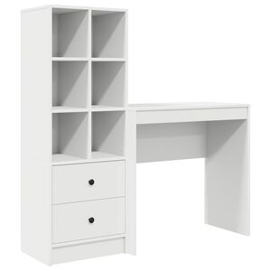 vidaXL Bureau Blanc 125,5 x 40 x 127 cm 2 pc