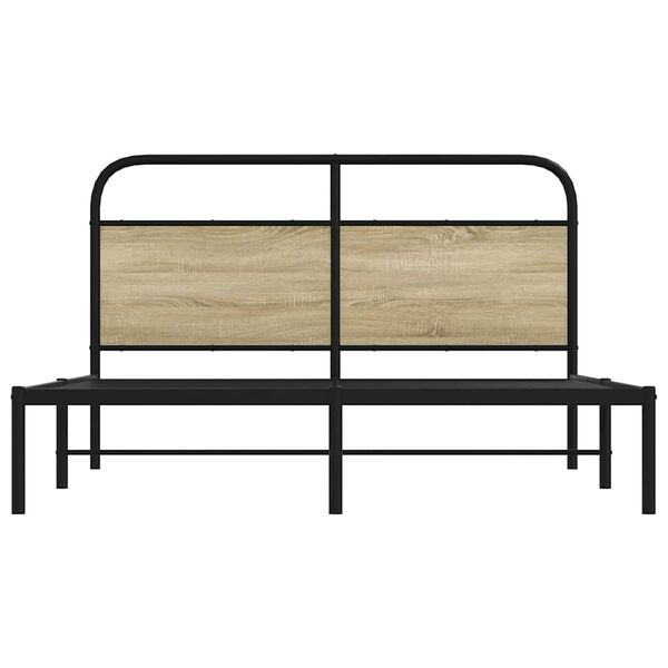 vidaXL Cadre de lit sans matelas 160x200 cm ch&ecirc;ne sonoma