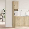 vidaXL Armoire de cuisine Beige 35 x 50 x 180 cm Bois d'ing&eacute;nierie