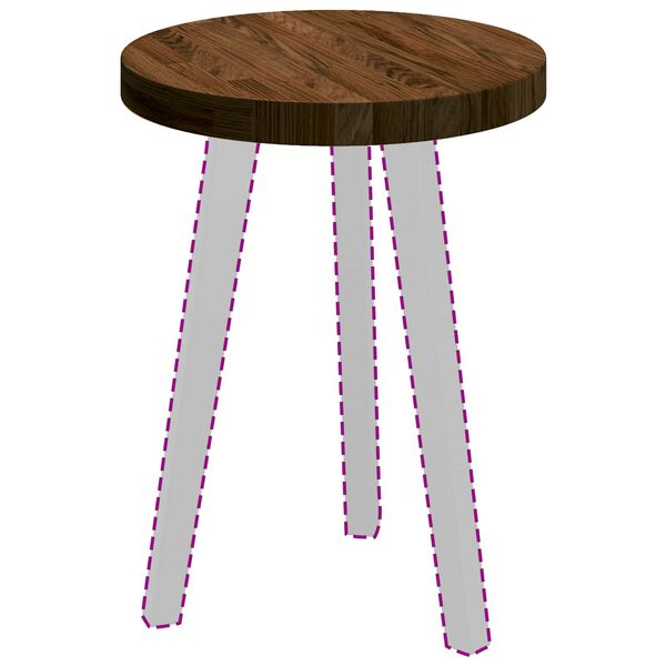 vidaXL Plateau de table Marron clair Ø 40 x 4 cm Chêne massif