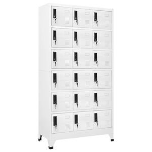 vidaXL Armoire &agrave; casiers Blanc 90x40x180 cm Acier