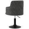 vidaXL Chaises pivotantes &agrave; manger lot de 2 Gris fonc&eacute; Velours