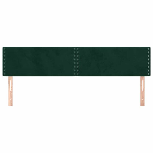 vidaXL Têtes de lit 2 pcs Vert foncé 90x5x78/88 cm Velours