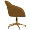vidaXL Chaises pivotantes &agrave; manger lot de 2 marron velours