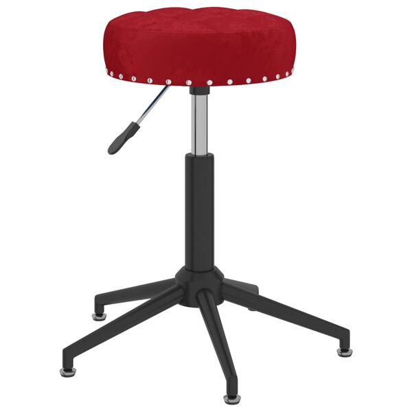 vidaXL Chaises pivotantes &agrave; manger lot de 2 bordeaux velours