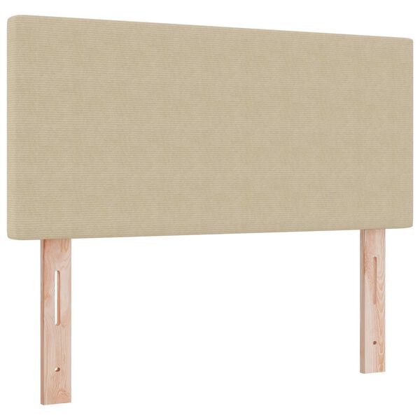 vidaXL T&ecirc;te de lit LED avec t&ecirc;te de lit Vert gris 90 cm Polyester