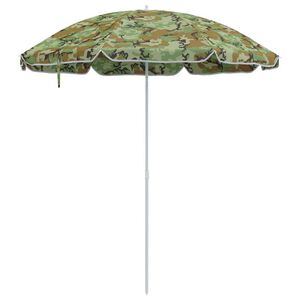 vidaXL Parasol de plage Vert 263 x 263 x 272 cm Polyester et m&eacute;tal