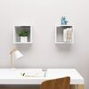 vidaXL &Eacute;tag&egrave;res cube murales 2 pcs Blanc 30x15x30 cm