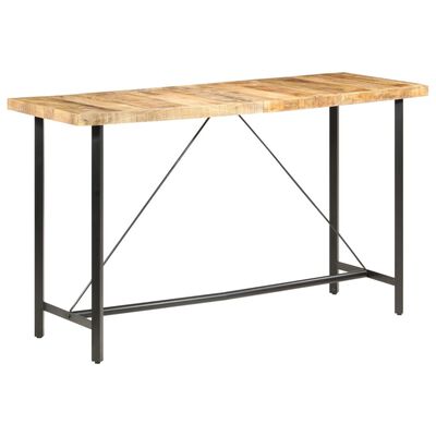 vidaXL Table de bar 180x70x107 cm Bois de manguier brut