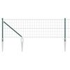 vidaXL Cl&ocirc;ture avec poteau Vert 0,6 x 10 m Acier et PVC