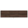 vidaXL Meuble TV mural avec LED ch&ecirc;ne marron 180x31x45 cm