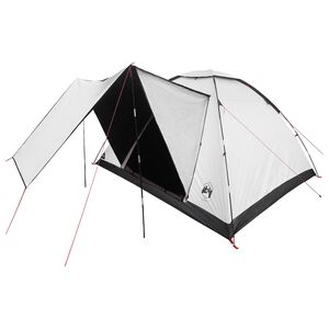 vidaXL Tente de camping 6 personne Blanc Occultant Polyester et Acier