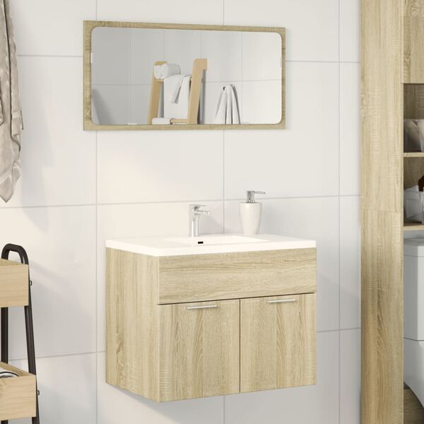 vidaXL Armoire d'&eacute;vier Ch&ecirc;ne sonoma 60x38,5x46 cm Agglom&eacute;r&eacute;