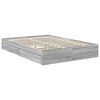 vidaXL Lit de Rangement Gris Sonoma 135 x 190 cm Bois d'ing&eacute;nierie
