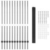 vidaXL Cl&ocirc;ture avec poteau Gris 1,4 x 25 m Acier et PVC