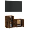 vidaXL Ensemble de meubles TV 2 pcs Ch&ecirc;ne fum&eacute; Bois d'ing&eacute;nierie