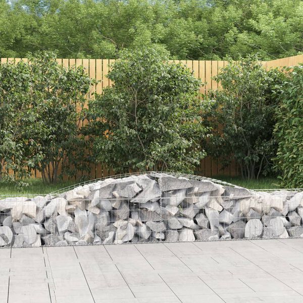 vidaXL Paniers &agrave; gabions arqu&eacute;s 7 pcs 400x50x40/60 cm Fer galvanis&eacute;