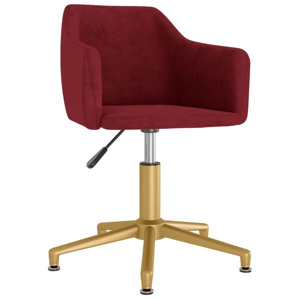 vidaXL Chaises pivotantes &agrave; manger lot de 6 Rouge bordeaux Velours