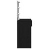 vidaXL Table de Toilette avec tiroir Ch&ecirc;ne noir 100 x 40 x 130 cm
