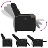 vidaXL Fauteuil inclinable Noir Tissu