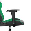 vidaXL Chaise de jeu Noir et vert Similicuir