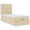 vidaXL Cadre de lit ottoman avec matelas cr&egrave;me 80x200 cm tissu