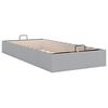 vidaXL Cadre de lit ottoman sans matelas gris clair 90x190 cm tissu